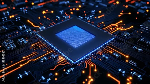 Glowing Central Processing Unit: Digital Core