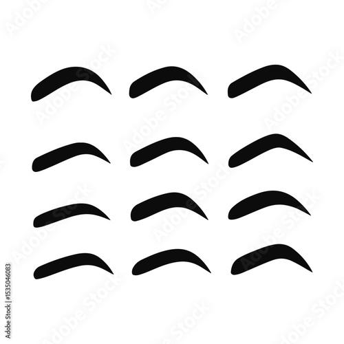Eyebrow shapes vector