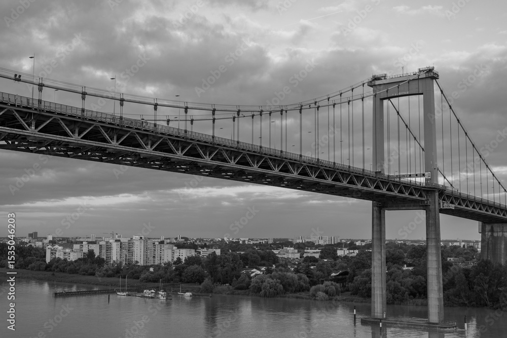 Naklejka premium Die Garonne bei Bordeaux in Frankreich