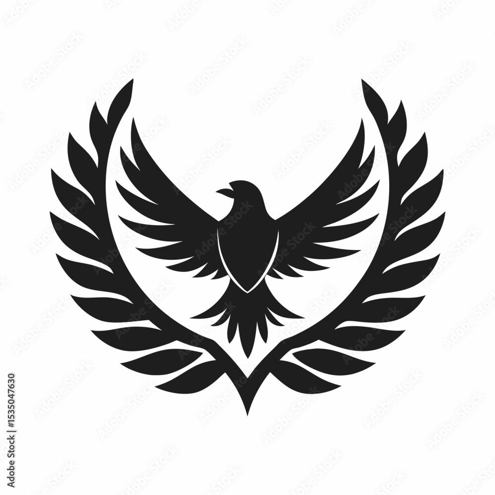 Eagle logo with laurel wreath Eagle logo with laurel wreath