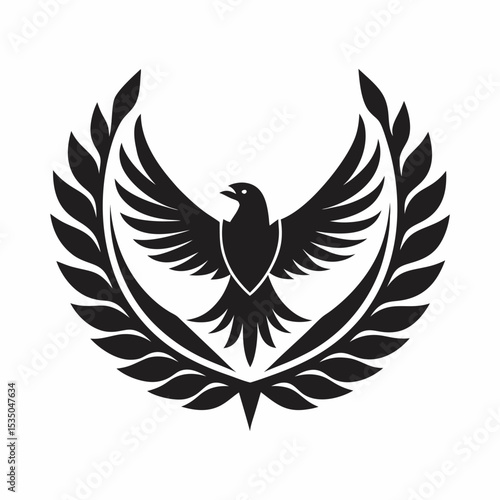 Eagle logo with laurel wreath