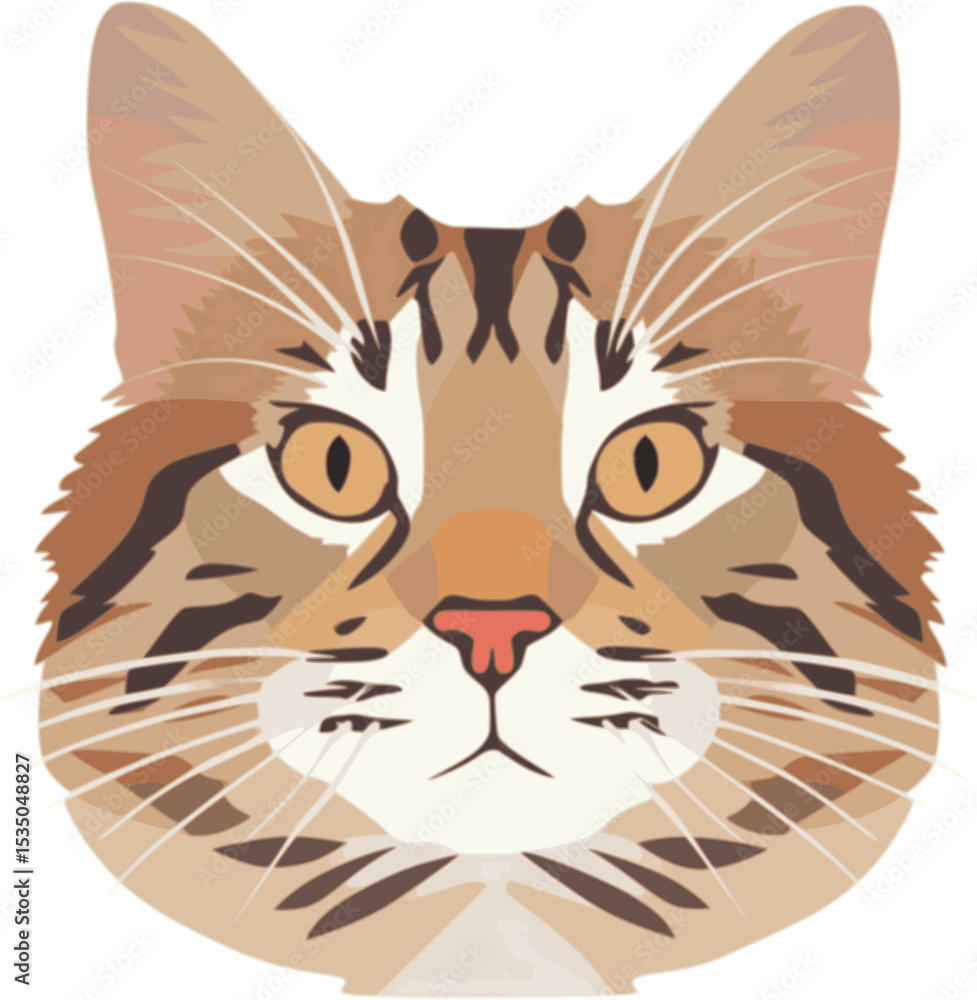 Obraz premium Cat head vector illustration