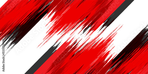 black red dragon decal brush fire volcano lava sakura Asia Japan anime style illustration sporty background banner, vector.