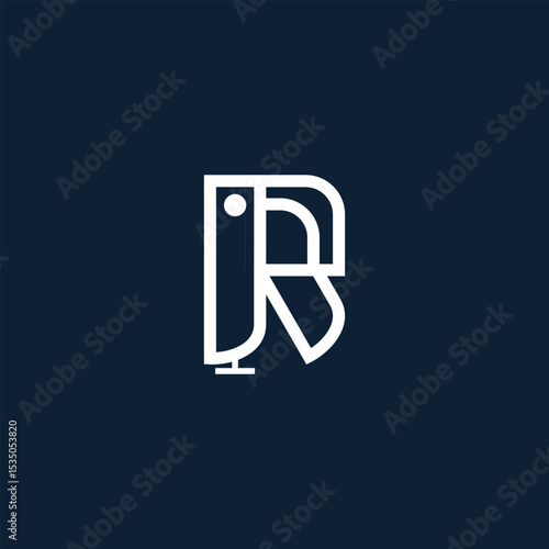 Elegant Initial R Logo Symbol on Dark Background for Modern Brand Identity