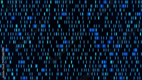 Big genomic data visualization. Animation. Abstract DNA information processing by virtual ai, artificial intelligence. Motion Animation. Video available in 4K FullHD and HD render footage