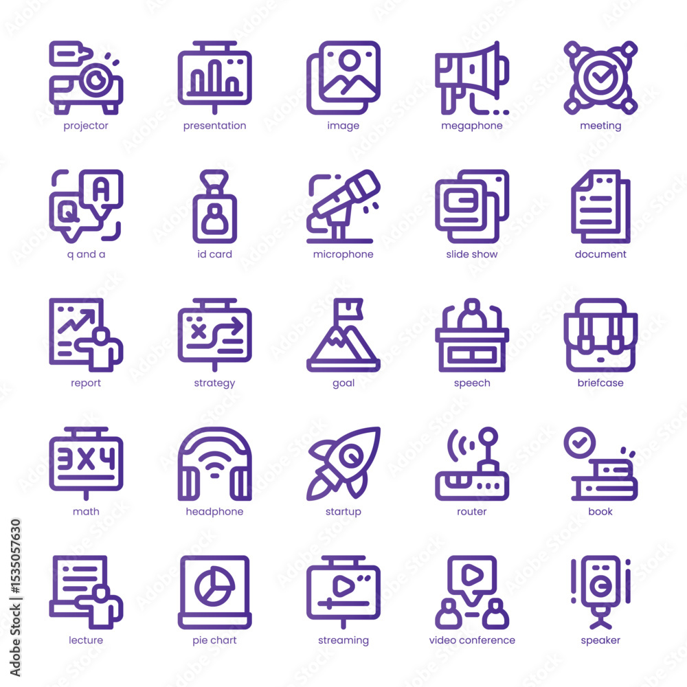 Multimedia Presentation Icon pack for your website, mobile, presentation, and logo design. Multimedia Presentation Icon line basic color design. Vector graphics illustration and editable stroke. Multimedia Presentation Icon pack for your website, mobile, presentation, and logo design. Multimedia Presentation Icon line basic color design. Vector graphics illustration and editable stroke.