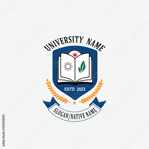 3098 educational logo school college university learning institute book academy organization