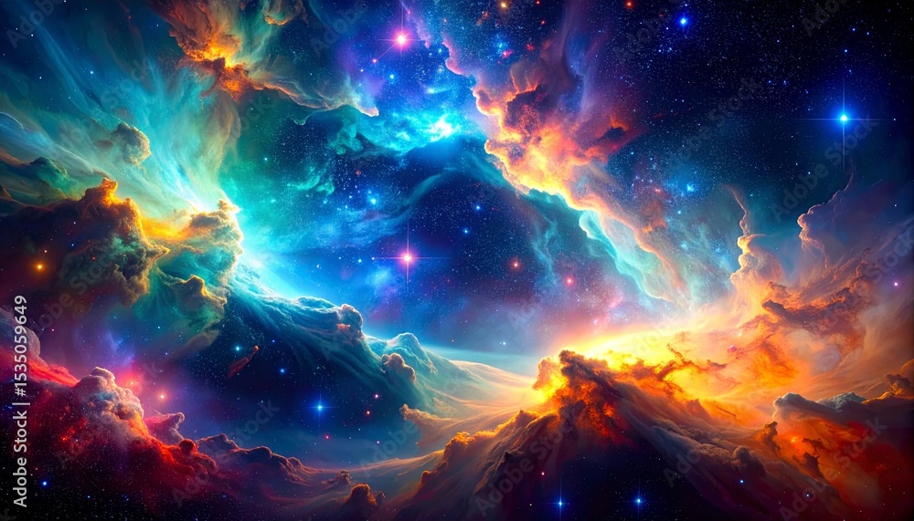 Nebula and galaxies in space. Abstract cosmos background Nebula and galaxies in space. Abstract cosmos background