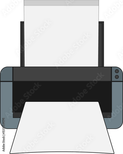 용지에 인쇄 중인 프린터 아이콘