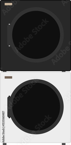 세탁기와 건조기 2D 일러스트