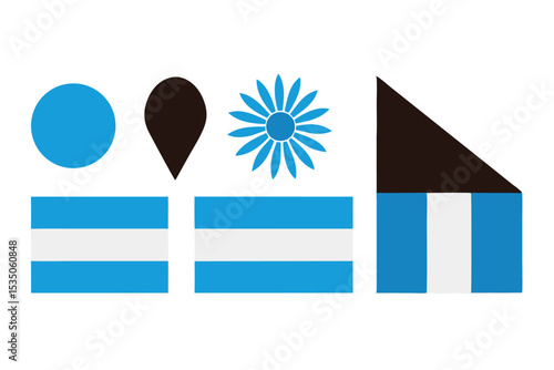 Argentina flag icon set a high quality design featuring the argentinian flag in various styles