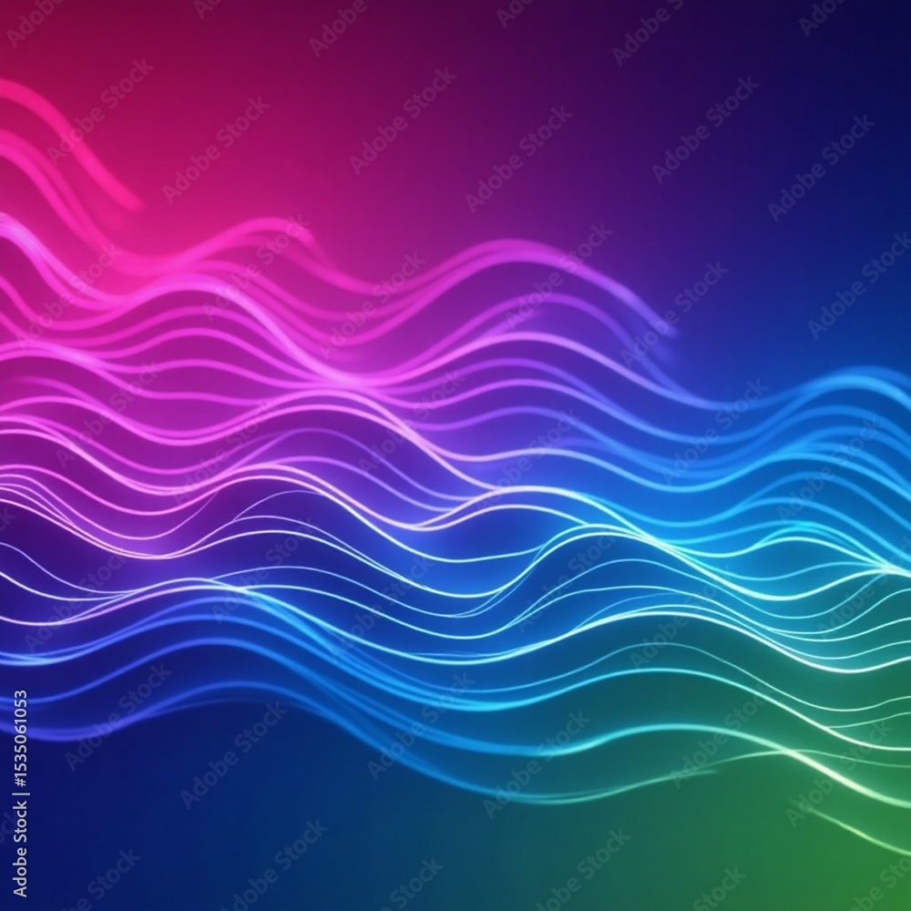 Fototapeta premium background with smooth wavy lines in vibrant gradients