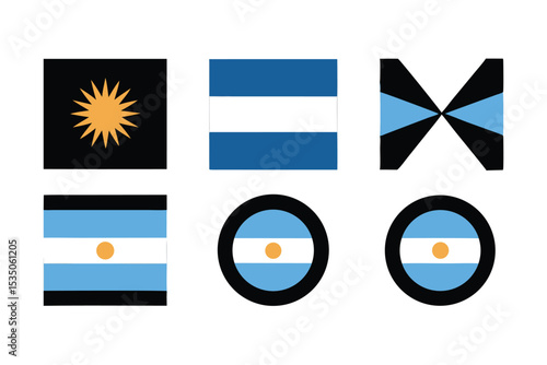 Argentina flag icon set a single high resolution graphic featuring the argentinian national flag