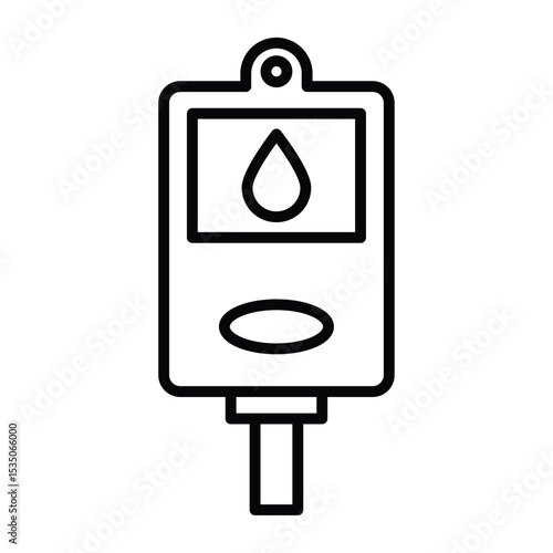 blood glucose icon Outline isolated logo mark