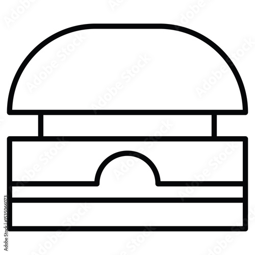 Buzzer icon Outline isolated logo mark