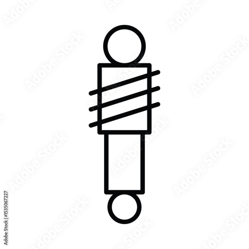 damper icon Outline isolated logo mark