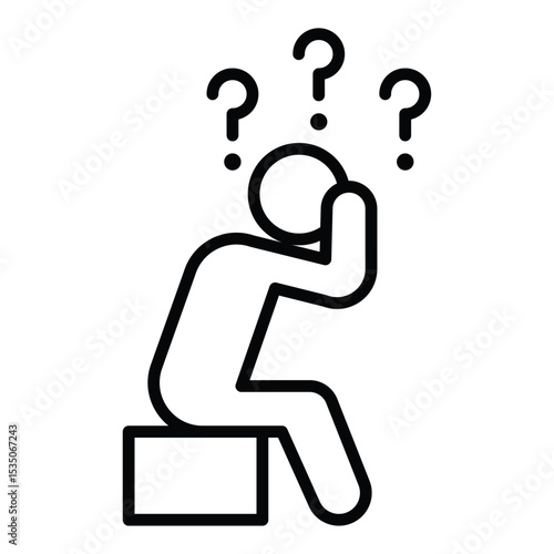 Depression icon Outline isolated logo mark