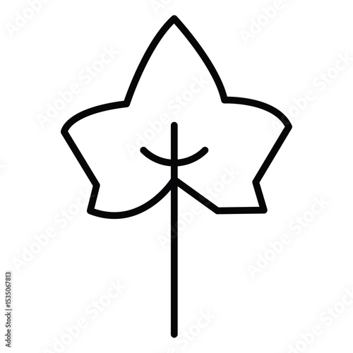 English ivy icon Outline isolated logo mark