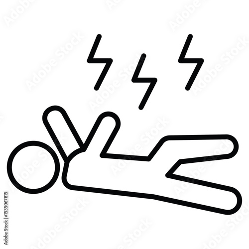 Epilepsy icon Outline isolated logo mark