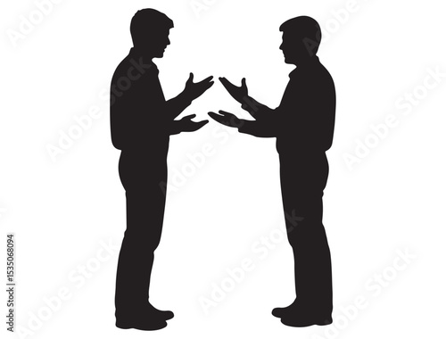 MENS ARGUING SILHOUETTE 