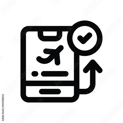 online booking line icon. Clean and minimalist vector icon for websites, mobile apps, presentations, and logos. Fully scalable and customizable for any project.