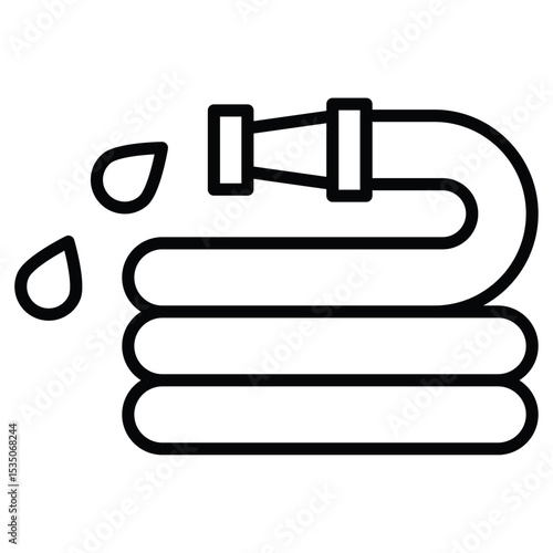 garden hose icon Outline isolated logo mark