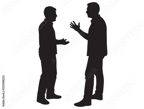 MENS ARGUING SILHOUETTE 