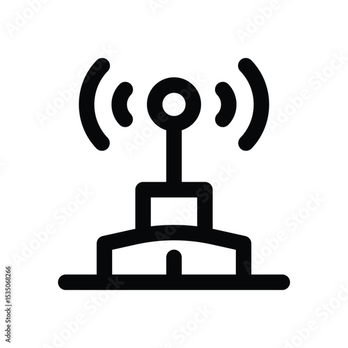 wifi hotspot line icon. Clean and minimalist vector icon for websites, mobile apps, presentations, and logos. Fully scalable and customizable for any project.