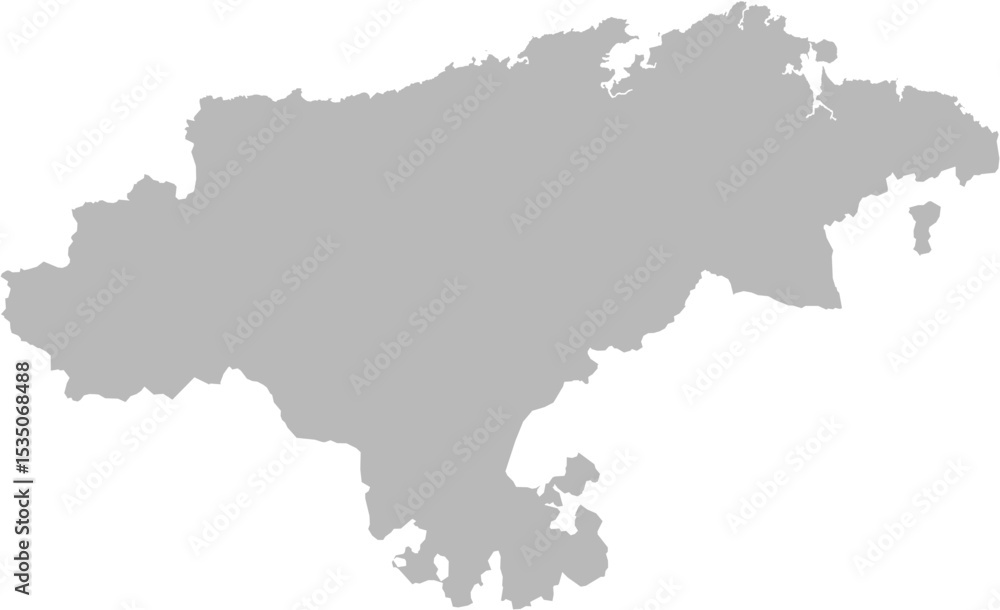 Cantabria, Spain – administrative vector map with province boundaries (Web Mercator projection, PPT-compatible & fully editable) Cantabria, Spain – administrative vector map with province boundaries (Web Mercator projection, PPT-compatible & fully editable)