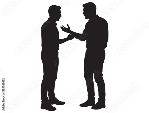 MENS ARGUING SILHOUETTE 