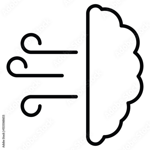 gust icon Outline isolated logo mark