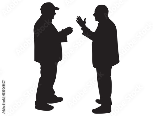 MENS ARGUING SILHOUETTE 