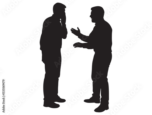MENS ARGUING SILHOUETTE 