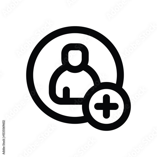 follower line icon. Clean and minimalist vector icon for websites, mobile apps, presentations, and logos. Fully scalable and customizable for any project.