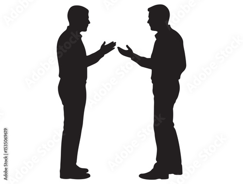 MENS ARGUING SILHOUETTE 