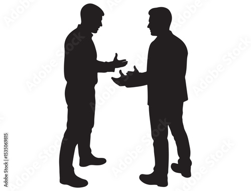 MENS ARGUING SILHOUETTE 