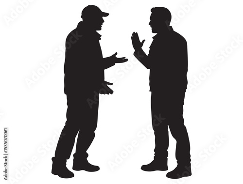 MENS ARGUING SILHOUETTE 