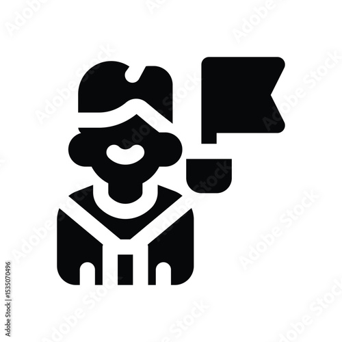 tour guide glyph icon. Strong and solid vector icon for websites, mobile interfaces, presentations, and visual branding. High quality and easy to edit.