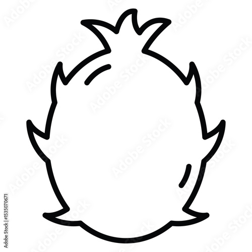 pitaya icon Outline isolated logo mark