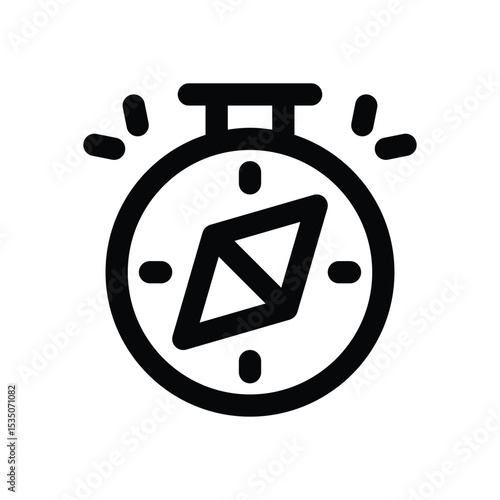 compas line icon. Clean and minimalist vector icon for websites, mobile apps, presentations, and logos. Fully scalable and customizable for any project.