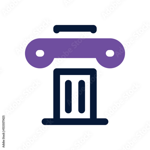pillar duotone icon. Sleek and modern vector icon for websites, mobile apps, marketing materials, and corporate design. Fully scalable and ready to use.