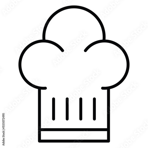 toque icon Outline isolated logo mark