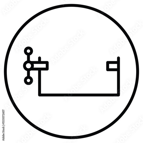 Vice clamp icon Outline isolated logo mark