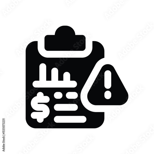 risk evaluation glyph icon. Strong and solid vector icon for websites, mobile interfaces, presentations, and visual branding. High quality and easy to edit.