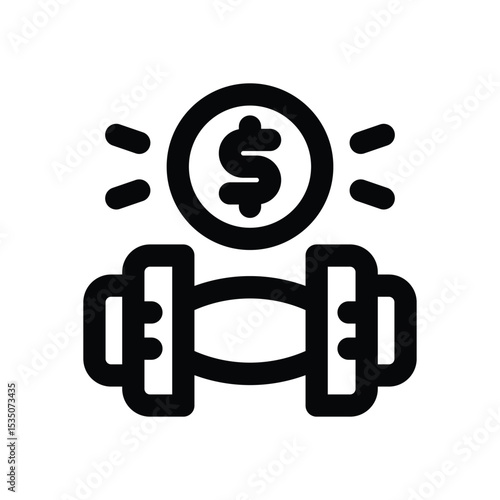 strength line icon. Clean and minimalist vector icon for websites, mobile apps, presentations, and logos. Fully scalable and customizable for any project.