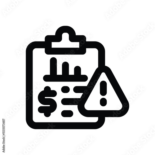 risk evaluation line icon. Clean and minimalist vector icon for websites, mobile apps, presentations, and logos. Fully scalable and customizable for any project.
