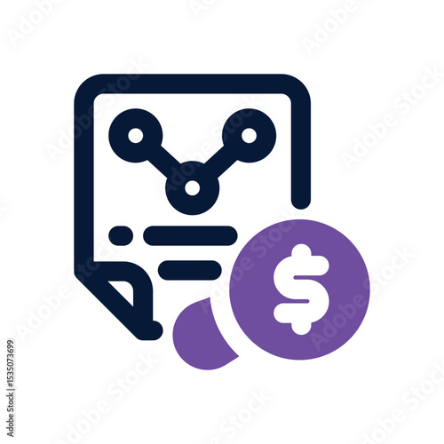 financial analysis duotone icon. Sleek and modern vector icon for websites, mobile apps, marketing materials, and corporate design. Fully scalable and ready to use.