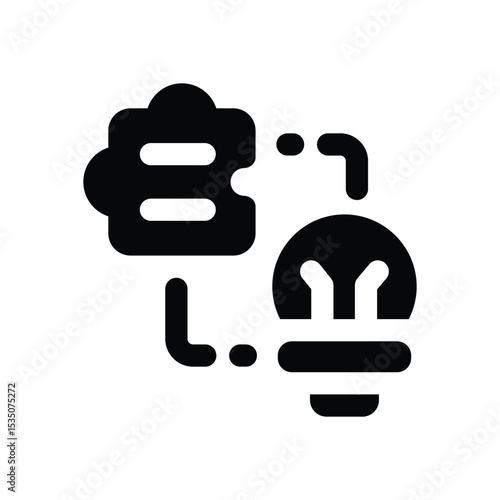 solution glyph icon. Strong and solid vector icon for websites, mobile interfaces, presentations, and visual branding. High quality and easy to edit.