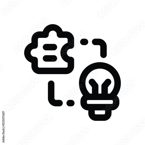 solution line icon. Clean and minimalist vector icon for websites, mobile apps, presentations, and logos. Fully scalable and customizable for any project.
