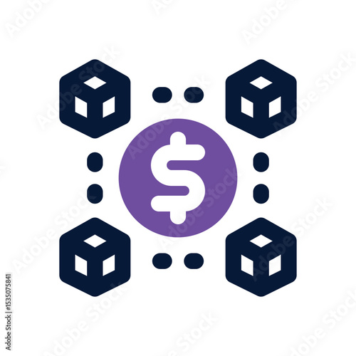 blockchain duotone icon. Sleek and modern vector icon for websites, mobile apps, marketing materials, and corporate design. Fully scalable and ready to use.